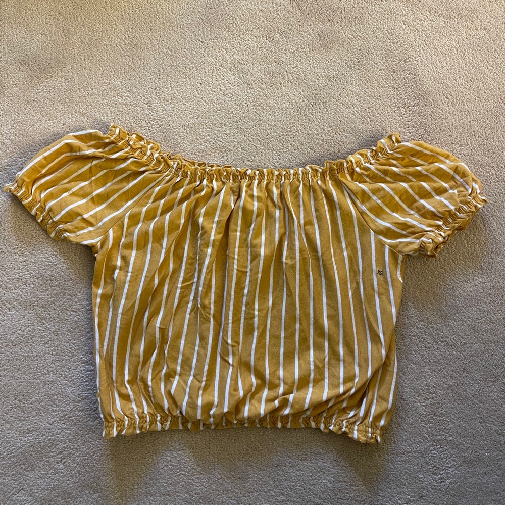 Yellow off the shoulder top